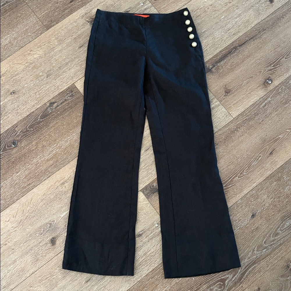 Anthropologie Cartonnier Straight Leg Pants Linen Blend